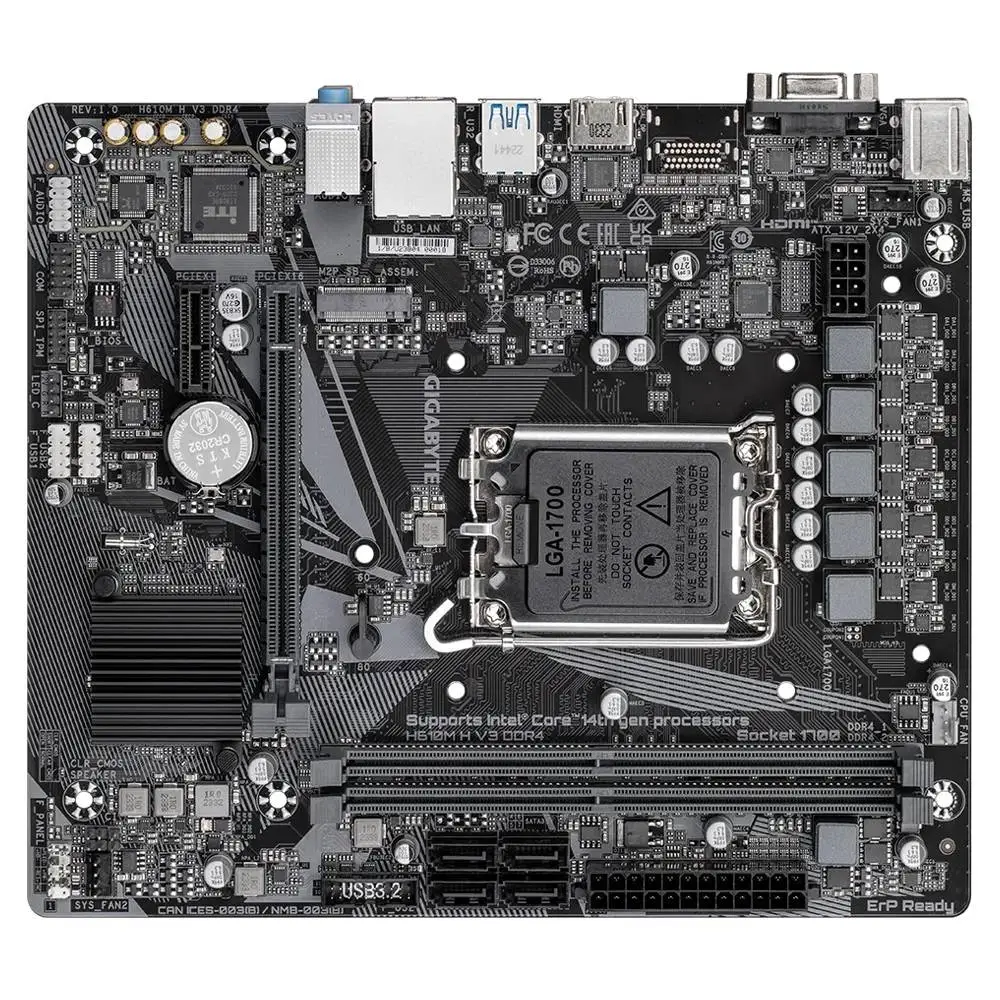 Дънна платка Gigabyte H610M H V3 DDR4 LGA1700