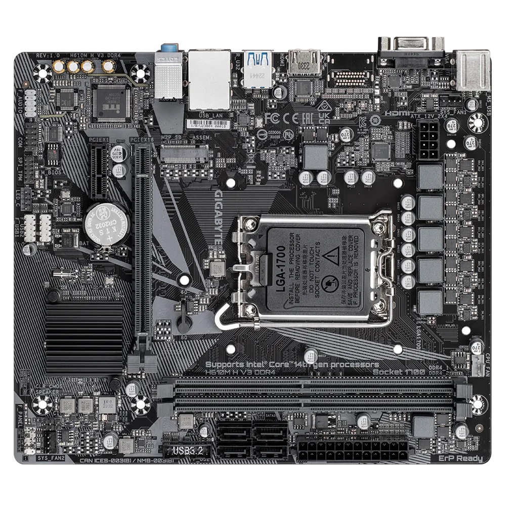 Дънна платка Gigabyte H610M H V3 DDR4 LGA1700