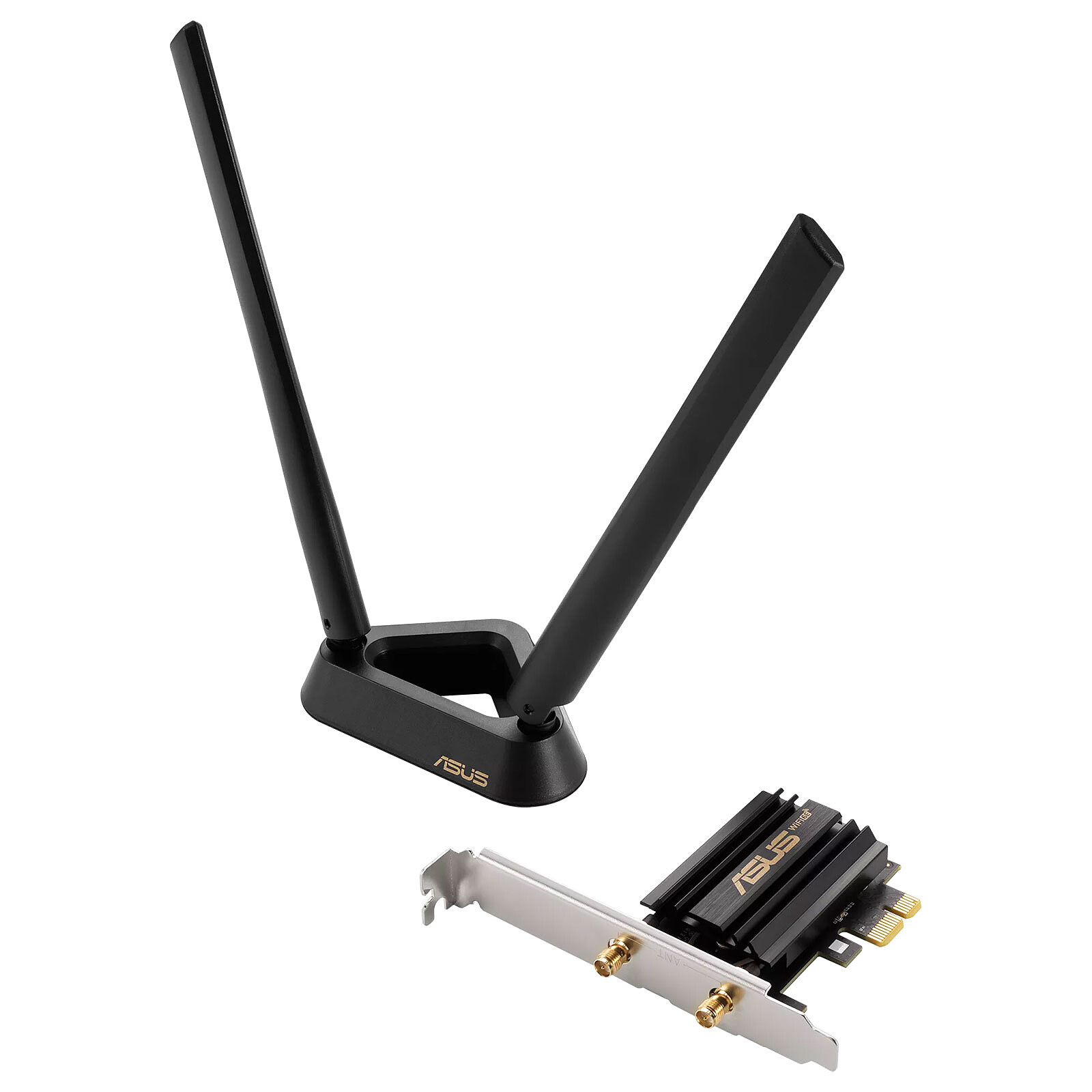 Безжичен адаптер ASUS PCE-AXE59BT WiFi 6E PCI-e две външни антени и Bluetooth 5.2