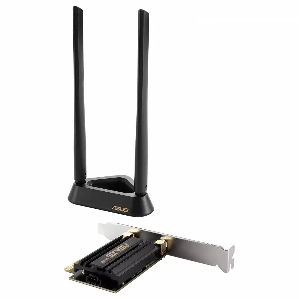 Безжичен адаптер ASUS PCE-AXE59BT WiFi 6E PCI-e две външни антени и Bluetooth 5.2