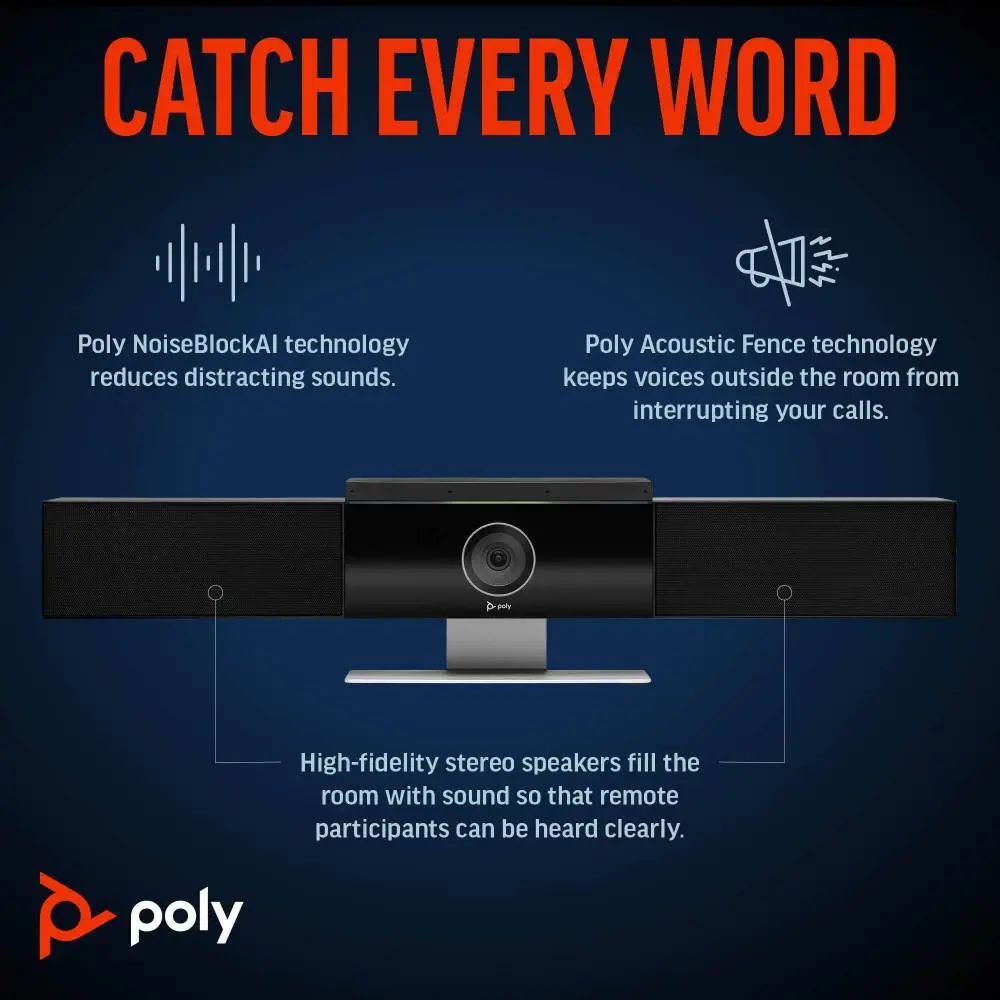 Poly Studio USB Video Bar Система за видеоконферентна връзка 