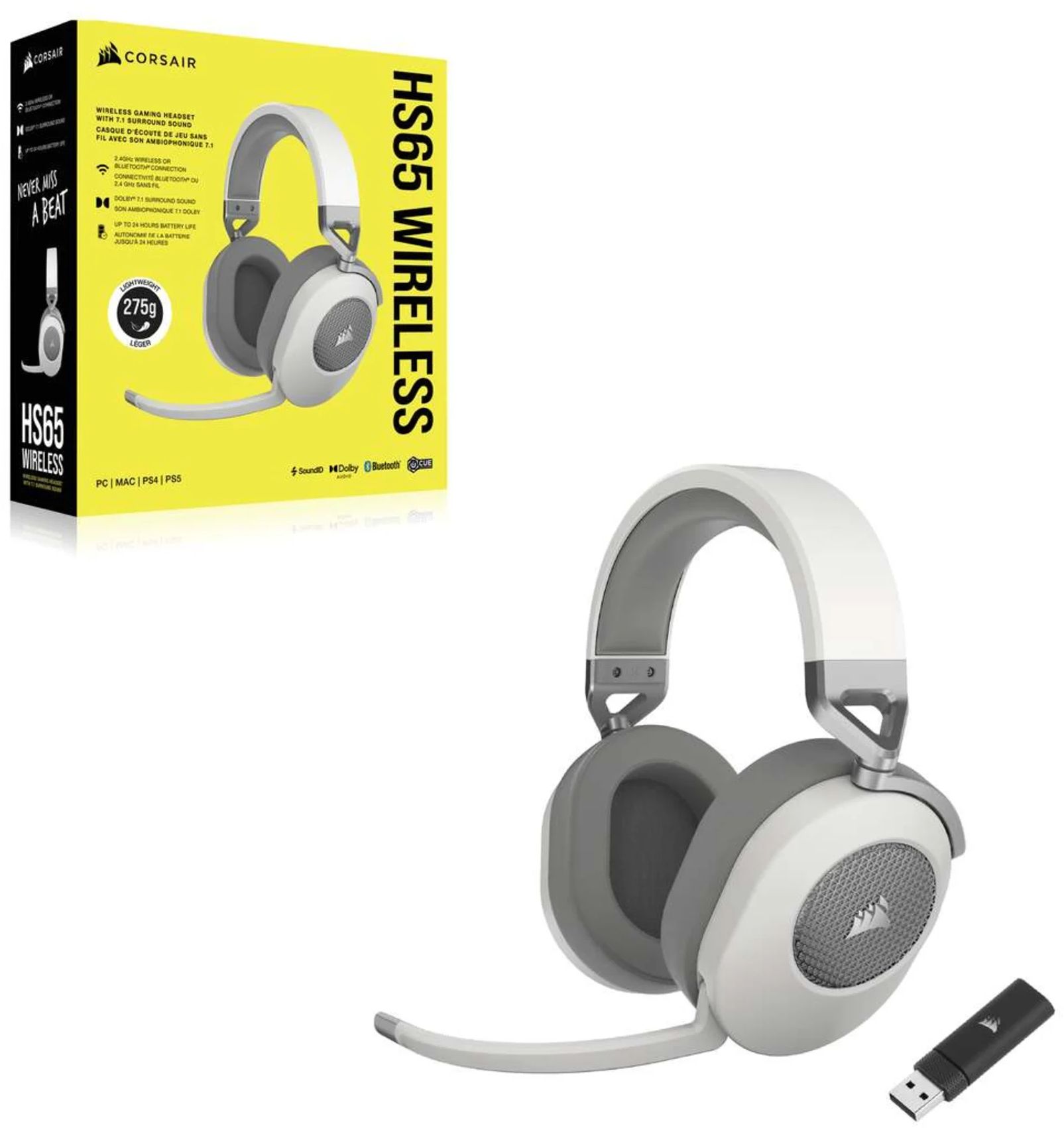 Безжични геймърски слушалки CORSAIR HS65 - CA-9011286-EU2