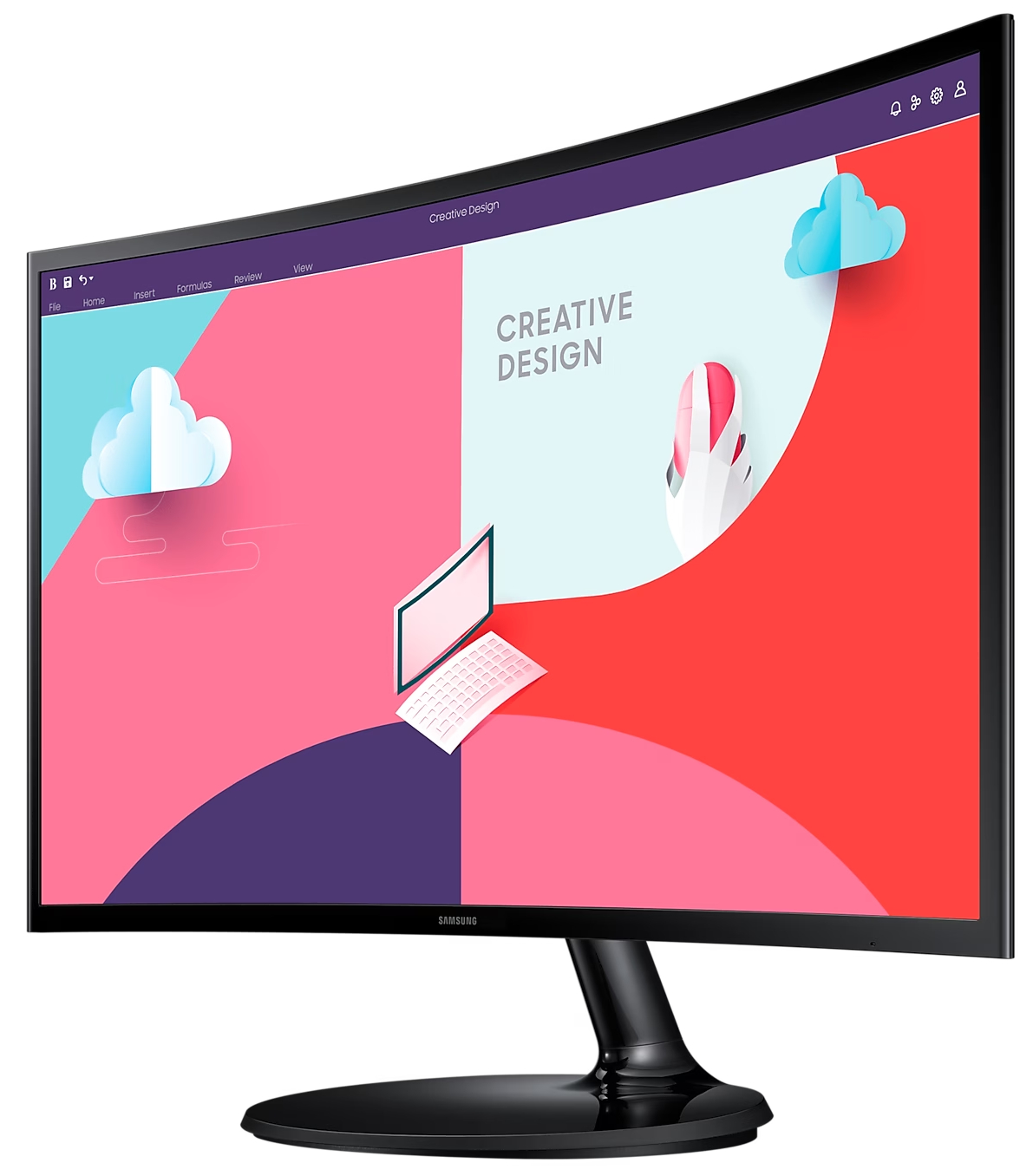 Монитор Samsung LS27C366EAUXEN S36C, 27" Curved, VA, FHD 1920x1080, 75Hz, 4ms, HDMI, VGA