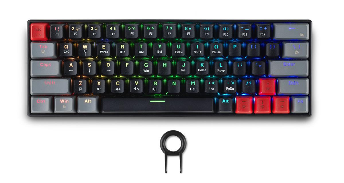Clavier sans fil gamer Spartan Gear Pegasus 2 RGB Black/Grey