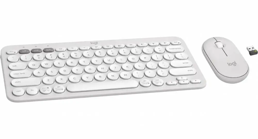 Комплект Мишка и клавиатура LOGITECH Pebble 2 white - 920-012240
