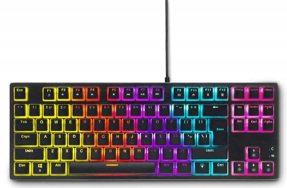 Gaming mechanical keyboard Spartan Gear Lochos 2 RGB TKL, Black