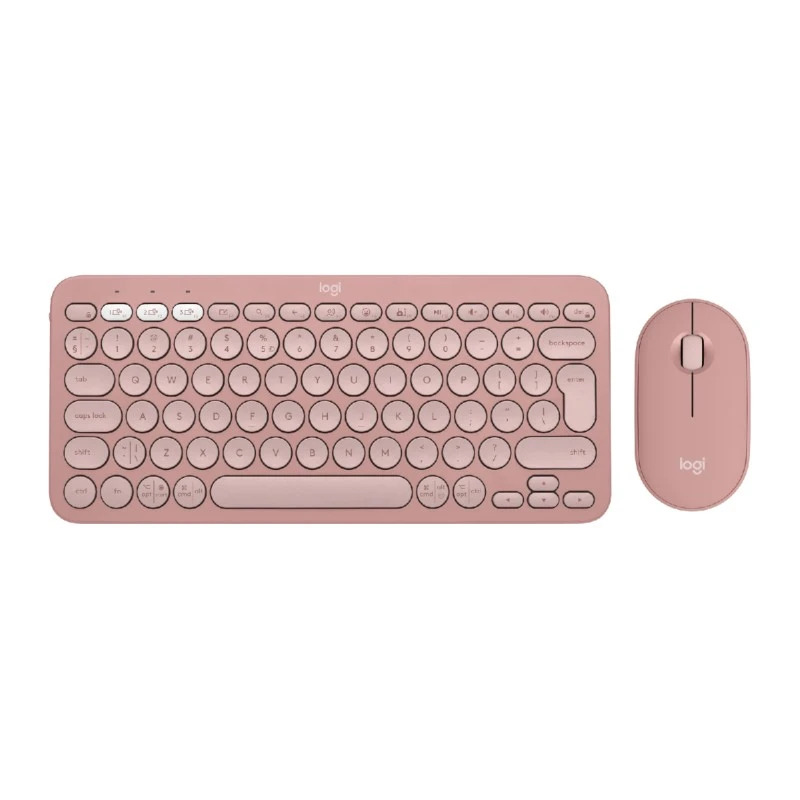 Комплект мишка и клавиатура LOGITECH Pebble 2 Розов - 920-012241