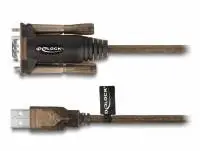 Адаптер Delock USB 2.0 Type-A - Serial RS-232 D-Sub 9 pin мъжко, 1.5 m