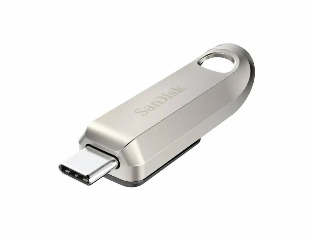 USB памет SanDisk Ultra Luxe, 64GB, USB 3.2 Gen 1, USB-C, Сребрист - SDCZ75-064G-G46