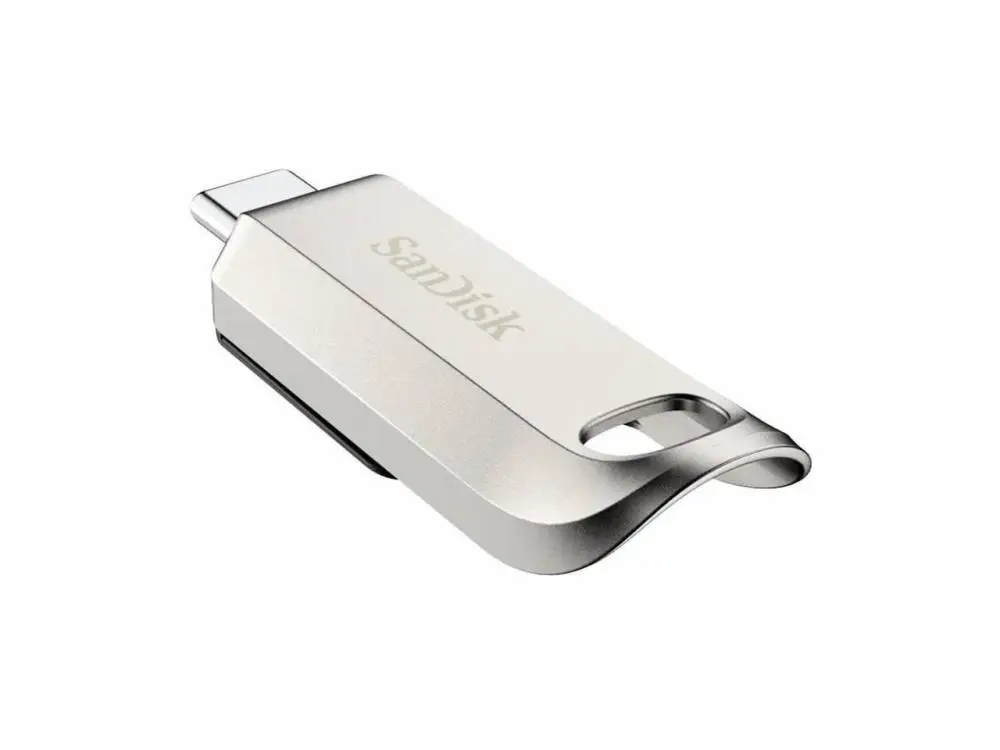 USB памет SanDisk Ultra Luxe, 64GB, USB 3.2 Gen 1, USB-C, Сребрист - SDCZ75-064G-G46