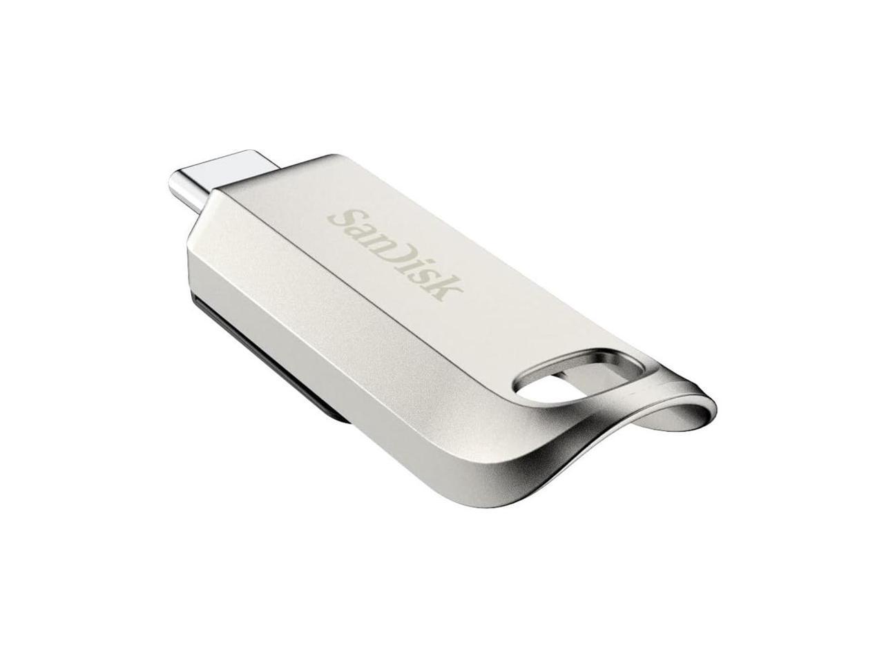 USB памет SanDisk Ultra Luxe, 64GB, USB 3.2 Gen 1, USB-C, Сребрист - SDCZ75-064G-G46