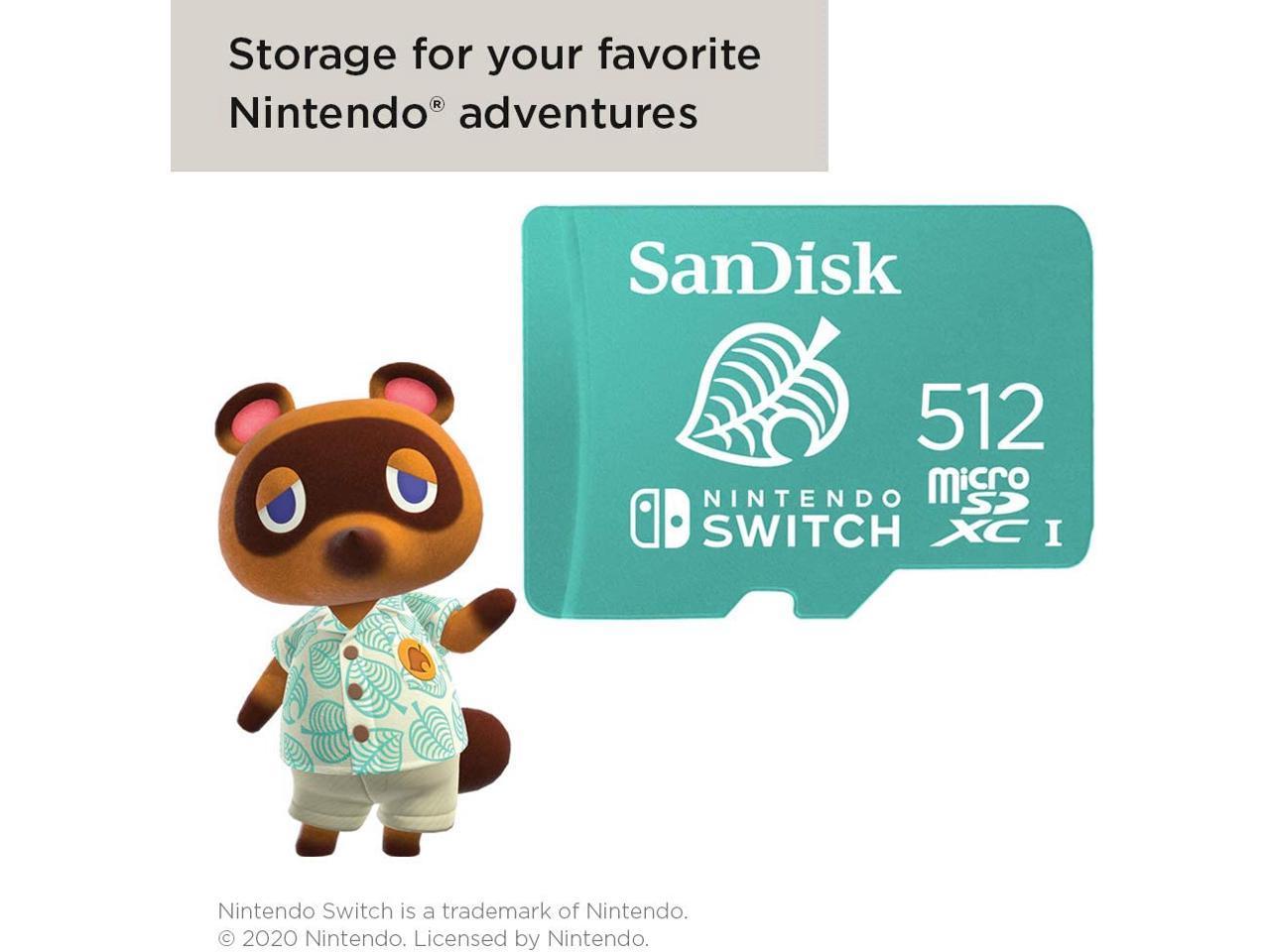 Карта памет SanDisk for Nintendo Switch, microSDXC UHS-I, 512GB, До 100MB/s - SDSQXAO-512G-GNCZN
