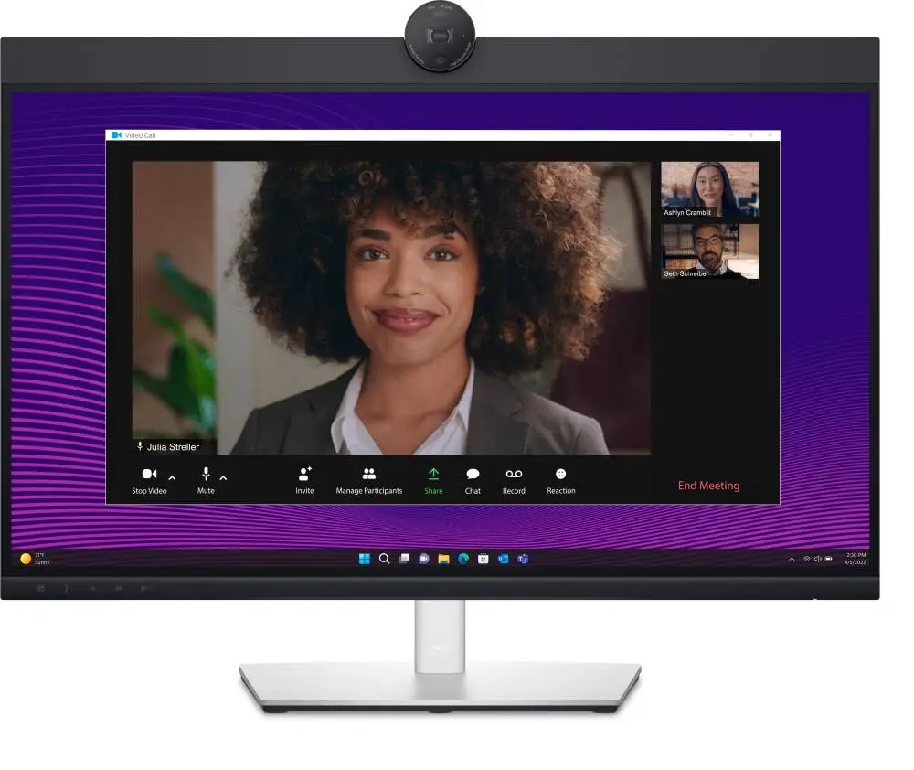 Монитор Dell P2724DEB Video Conferencing, 27", IPS, QHD 2560x1440, 60Hz, 5ms,  USB, HDMI, DP, RJ45, WebCam