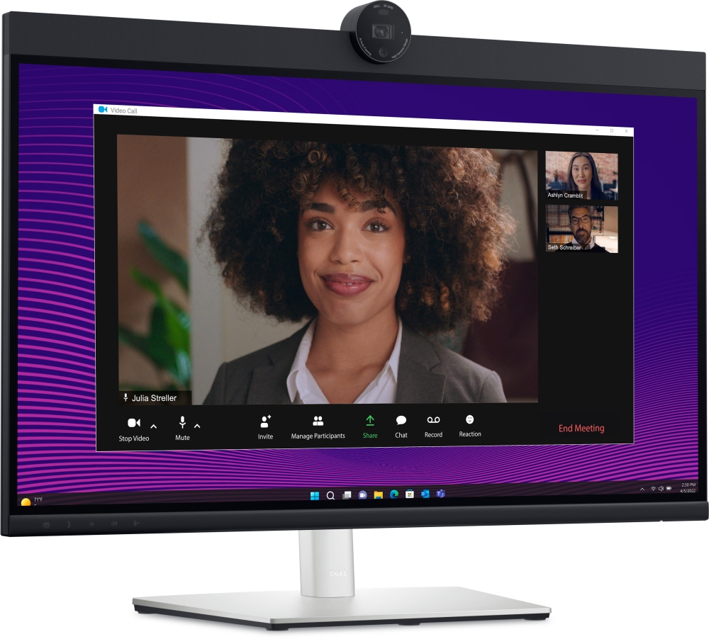 Монитор Dell P2724DEB Video Conferencing, 27", IPS, QHD 2560x1440, 60Hz, 5ms,  USB, HDMI, DP, RJ45, WebCam