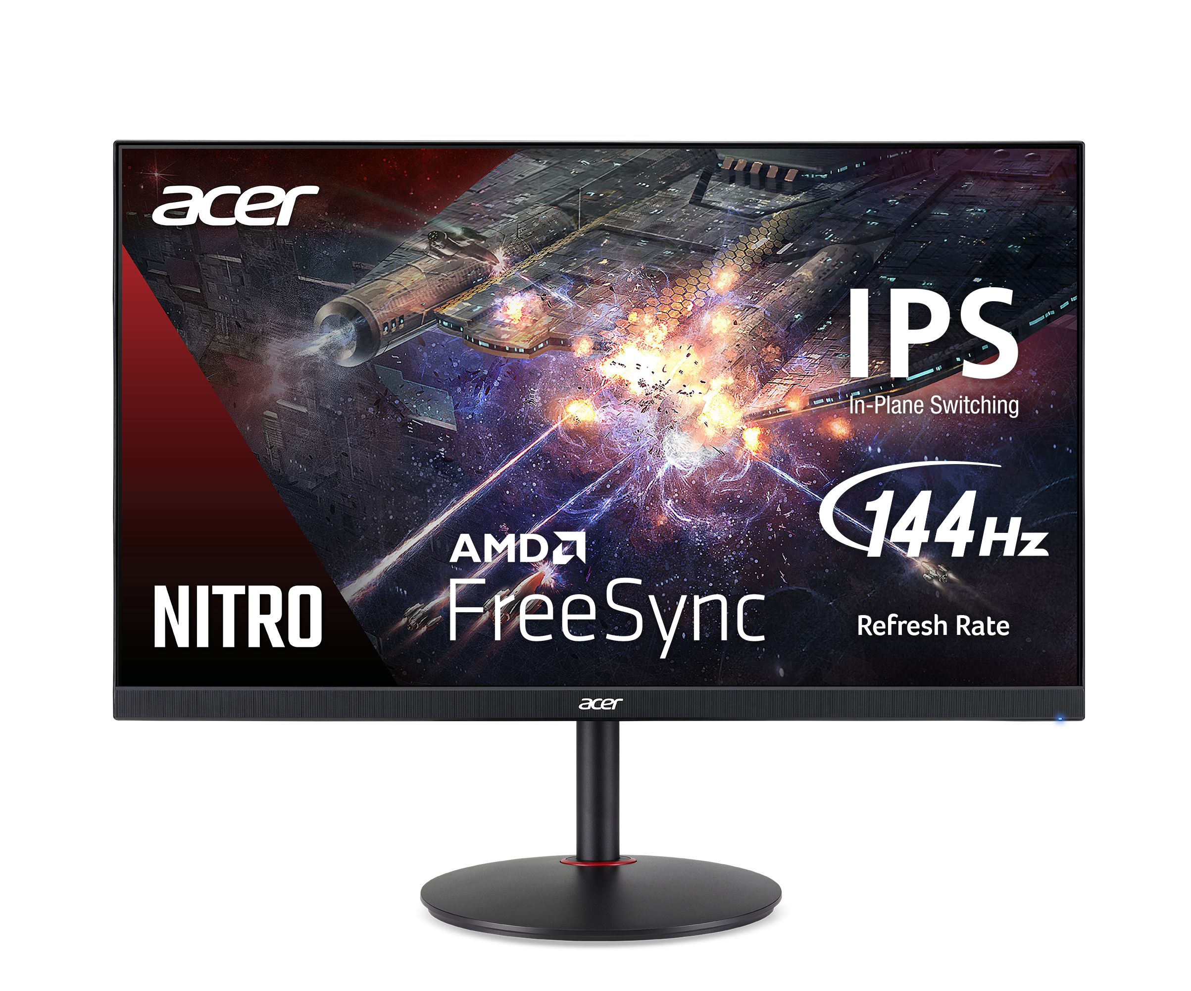 Монитор Acer Nitro XV240YPbmiiprx, 23.8", IPS, FHD 1920x1080, 144Hz, 1ms, HDR10, AMD FreeSync, 2xHDMI, 1xDP - UM.QX0EE.P01