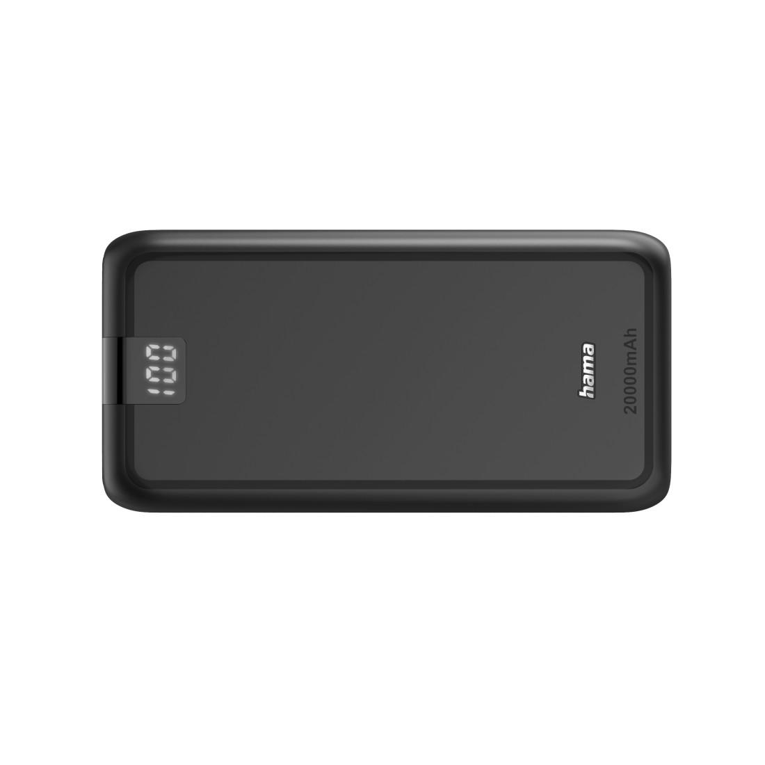 HAMA Външна батерия Power pack "Performance 20", 20000 mAh, 3 изхода: USB-C, 2x USB-A