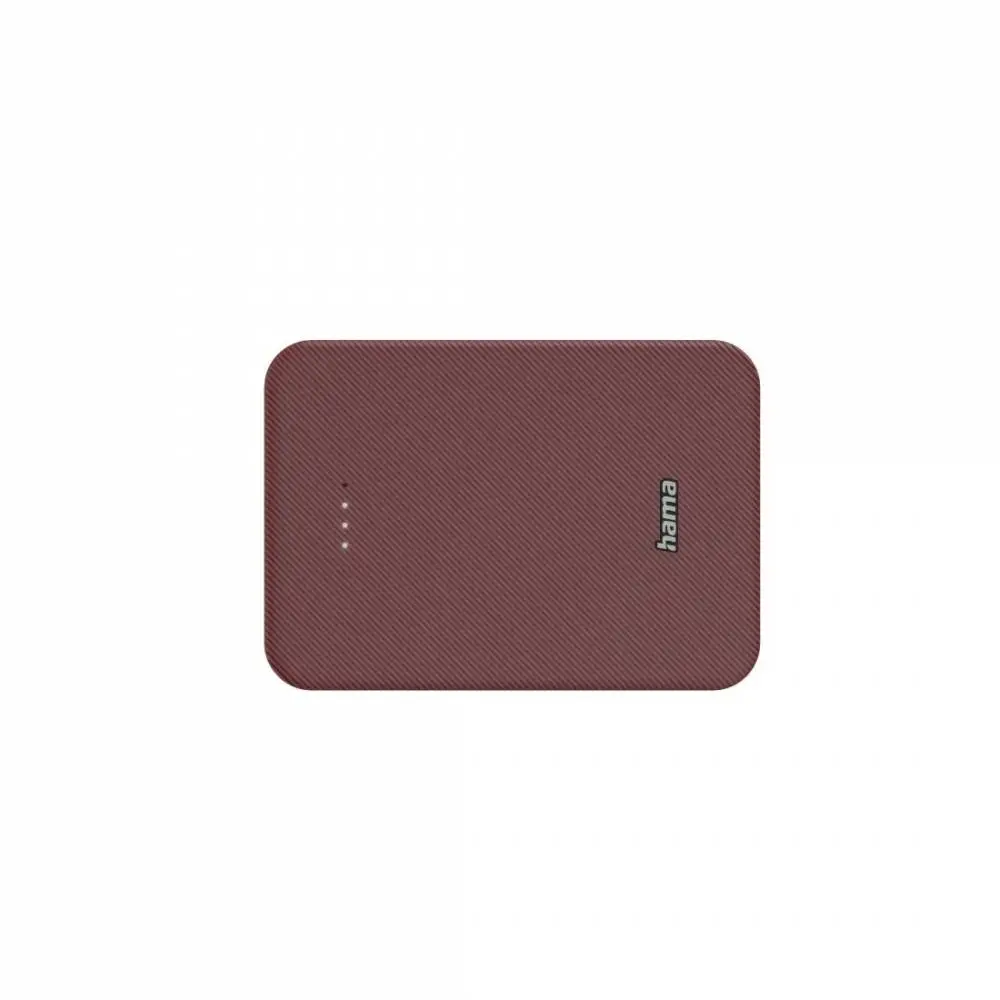 HAMA Външна батерия "Colour 10", 10000 mAh, 2 изхода: USB-C, USB-A, червена