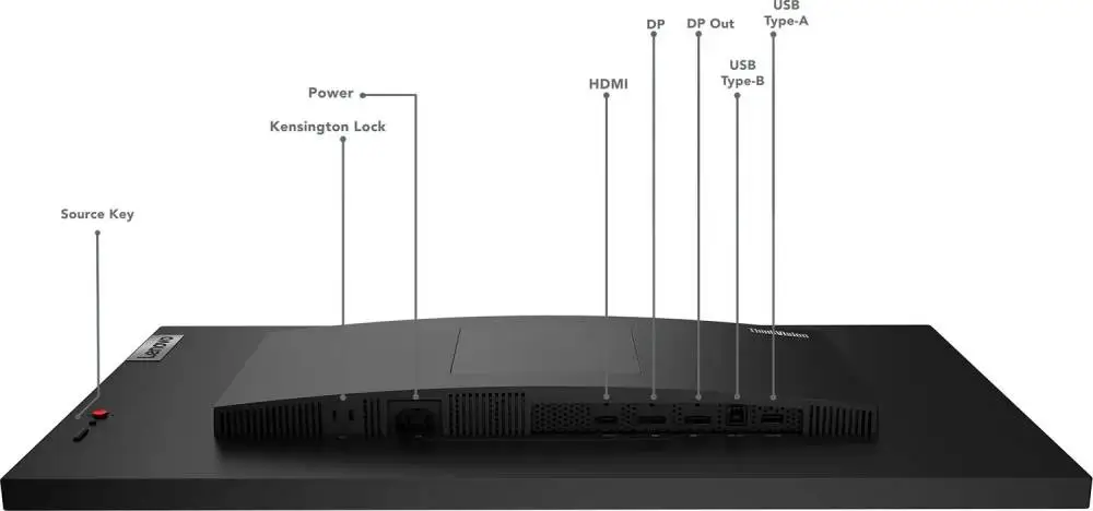 Монитор Lenovo ThinkVision P27q-30 27", IPS, QHD 2560x1440, 60Hz, 4ms, HDMI, DP, USB Hub - 63A2GAT1EU 