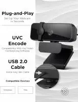Уеб камера Lenovo Essential FHD Webcam 1080p USB - 4XC1B34802