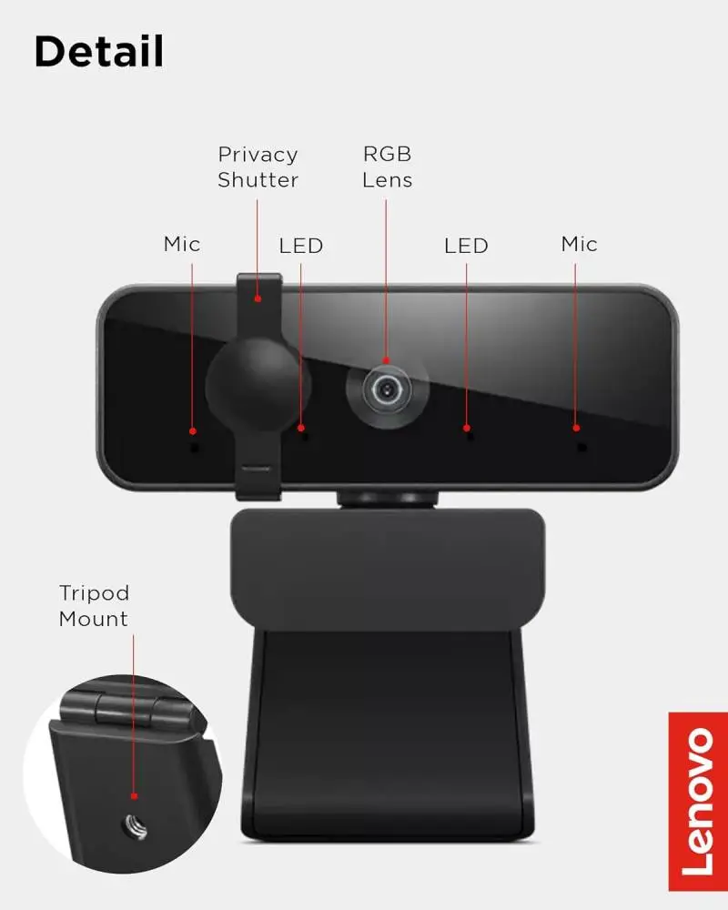 Уеб камера Lenovo Essential FHD Webcam 1080p USB - 4XC1B34802