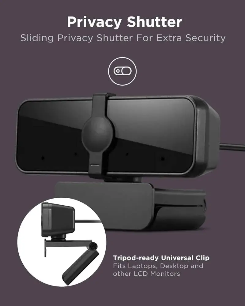 Уеб камера Lenovo Essential FHD Webcam 1080p USB - 4XC1B34802