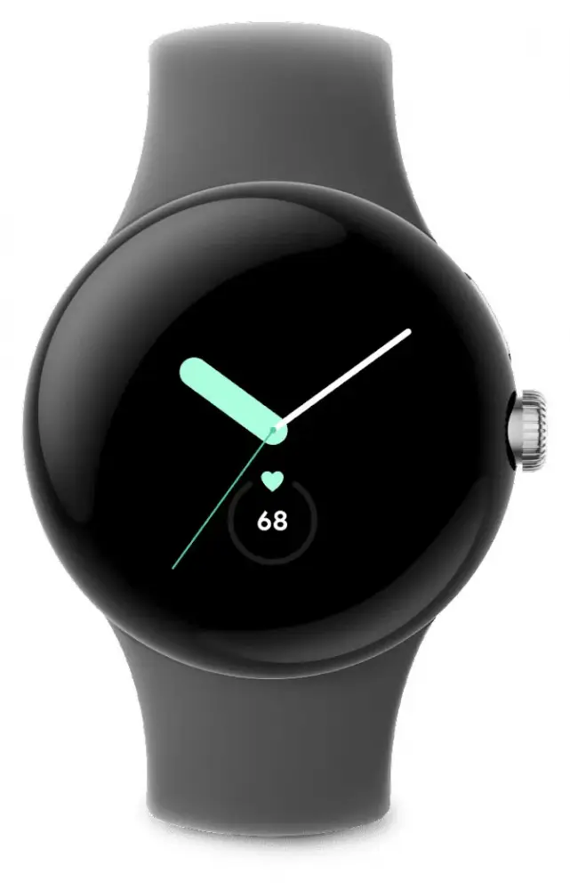 Смарт часовник GOOGLE Pixel Watch 41mm (LTE) Polished Silver/Charcoal
