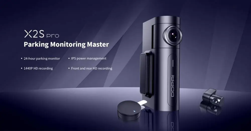 DDPAI Видеорегистратор Dash Cam Set X2S PRO, Rear Cam included, 4G, GPS, Bluetooth Remote Shutter
