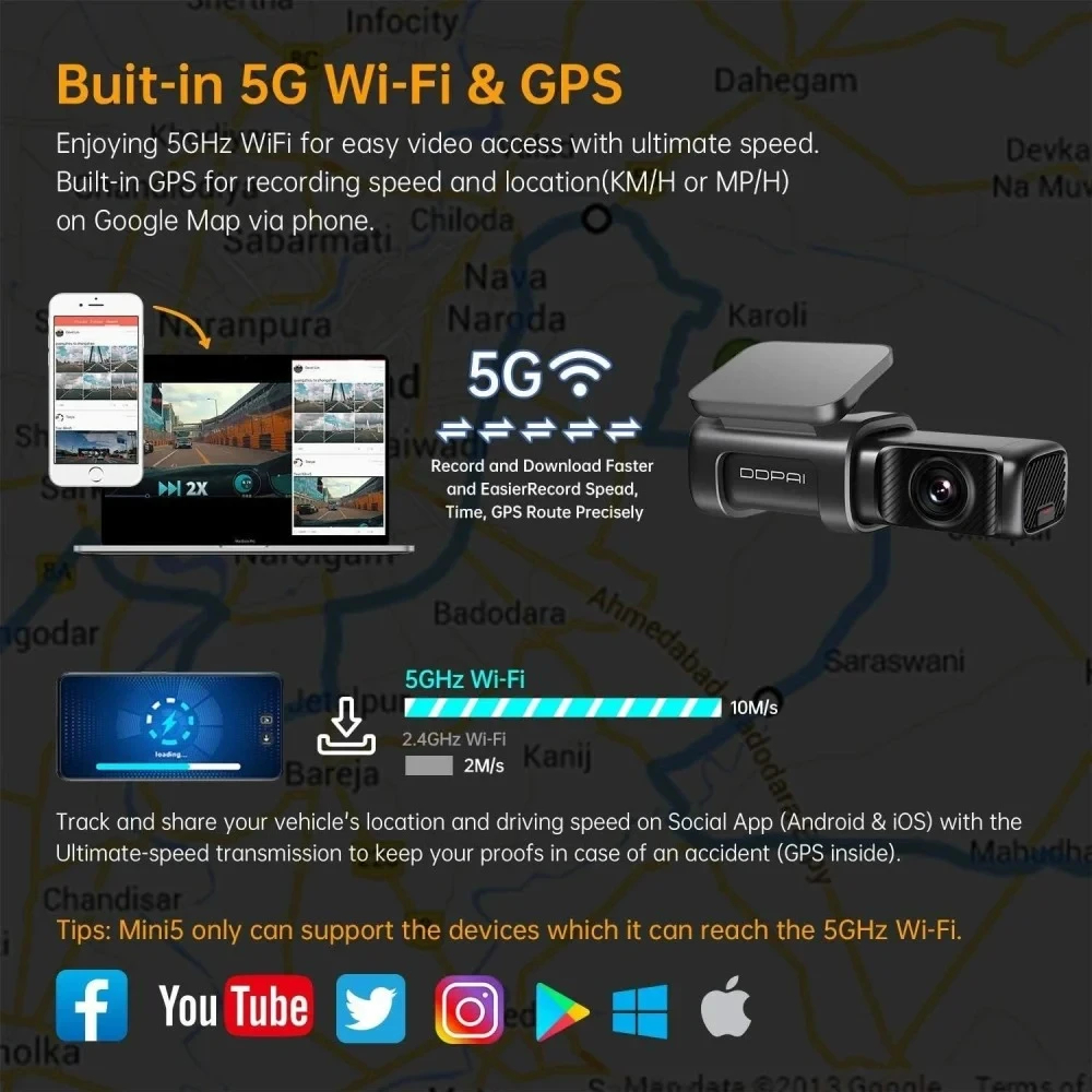DDPAI Видеорегистратор Dash Cam MINI5 64GB