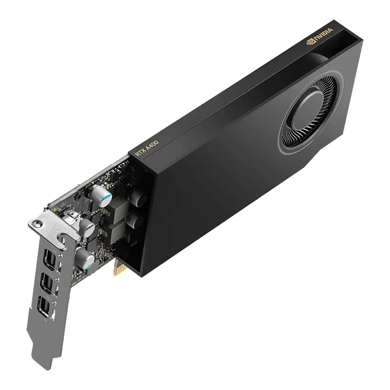 Tarjeta gráfica PNY VCNRTXA400ATX-PB, RTX A400, 4GB, PCIE 4.0 x8, miniDisplayPort 1.4 (4)