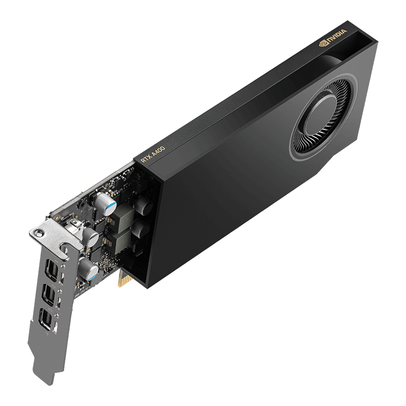 Tarjeta gráfica PNY VCNRTXA400ATX-PB, RTX A400, 4GB, PCIE 4.0 x8, miniDisplayPort 1.4 (4)
