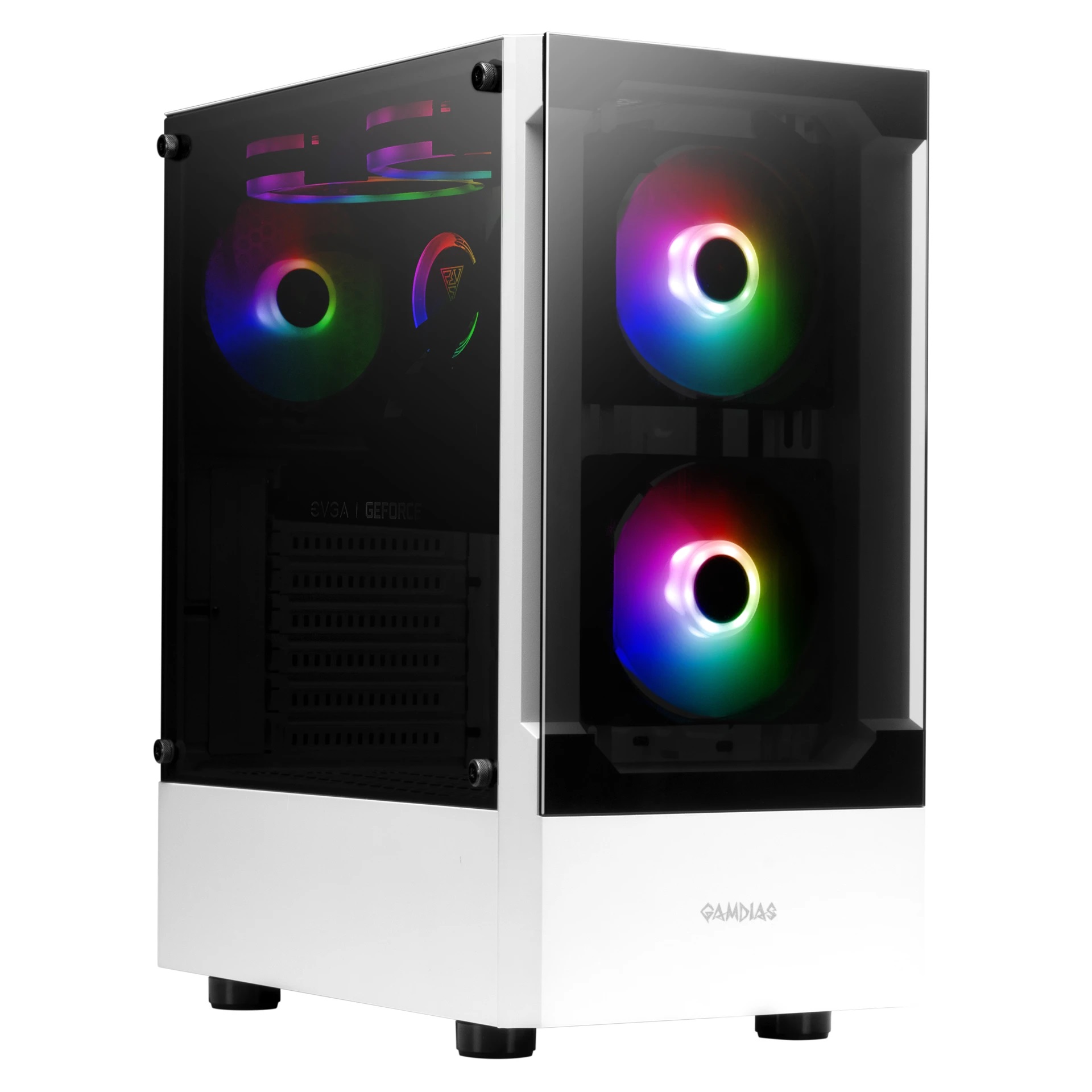Кутия Gamdias TALOS E3 aRGB White Case ATX Tempered Glass