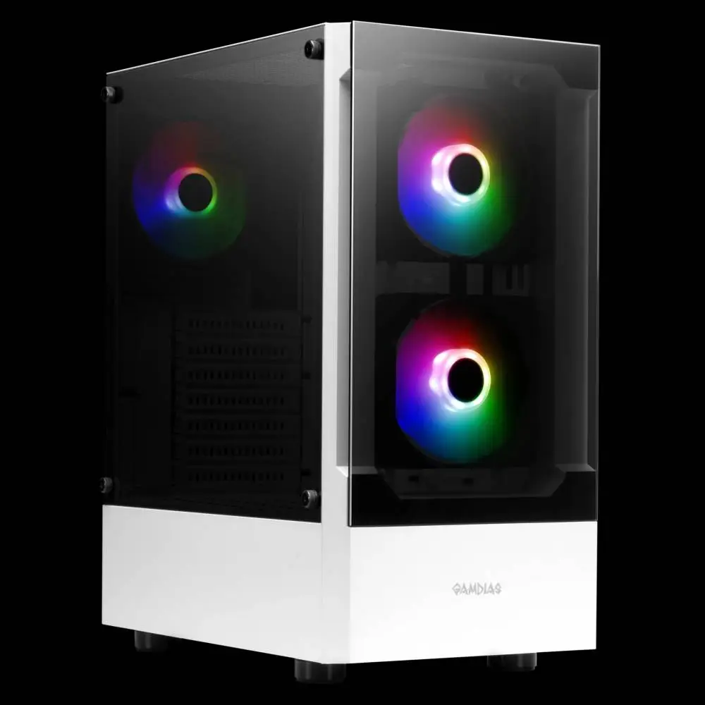 Кутия Gamdias TALOS E3 aRGB White Case ATX Tempered Glass