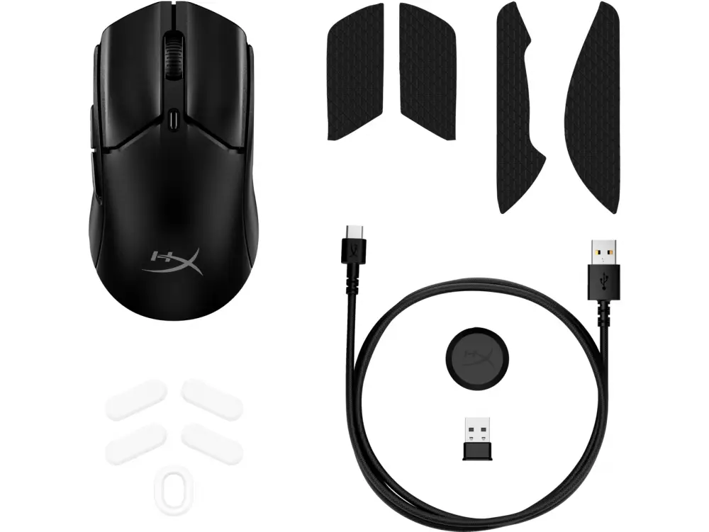 Геймърска мишка HyperX Pulsefire Haste 2 Mini, Wireless, RGB, USB, Черен