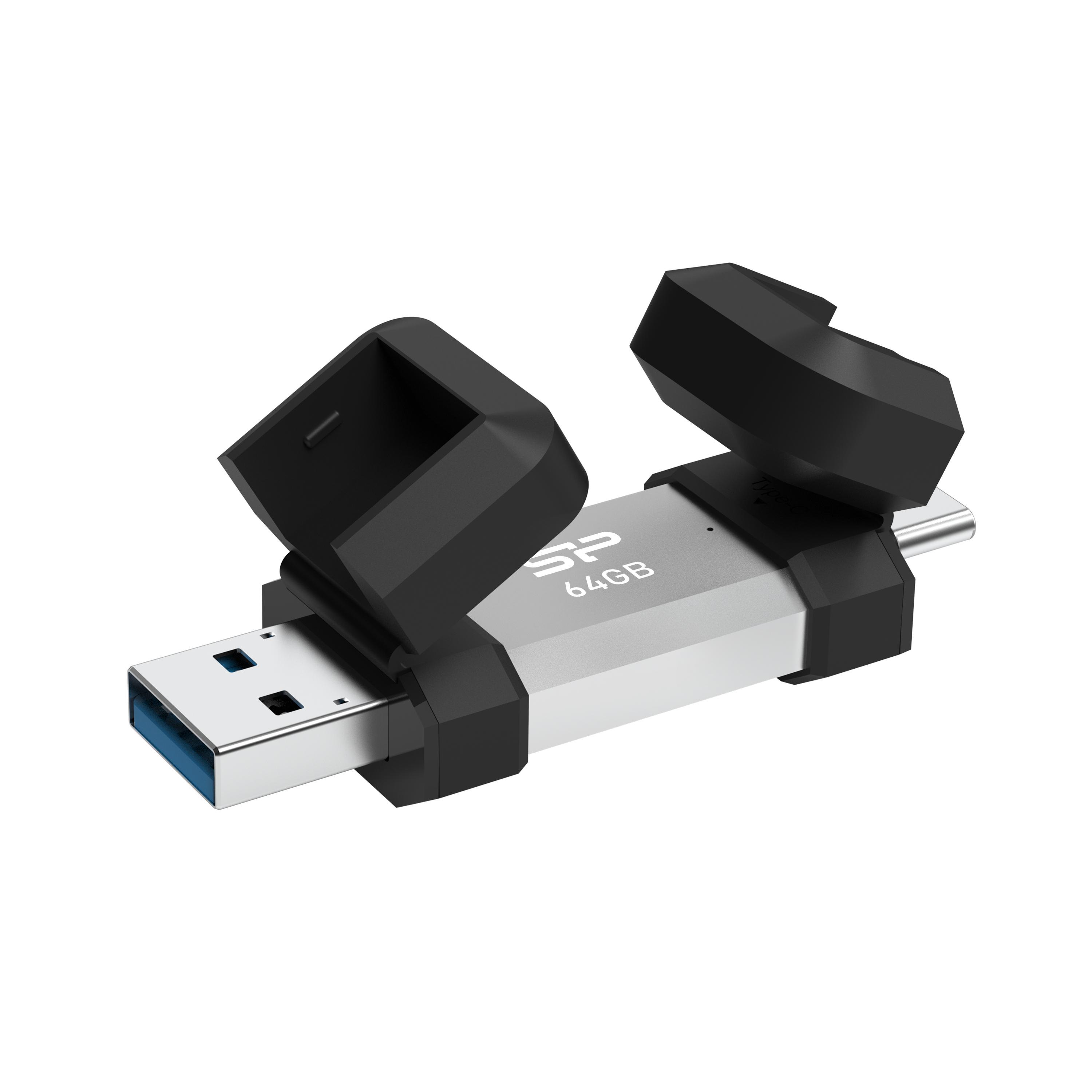 USB памет Silicon Power Mobile C51 USB 64GB Type-A и USB Type-C (USB 3.2 Gen 1) - SP064GBUC3C51V1S