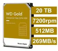 Твърд диск WD Gold Enterprise 20TB 512MB Cache SATA3 6Gb/s - WD202KRYZ
