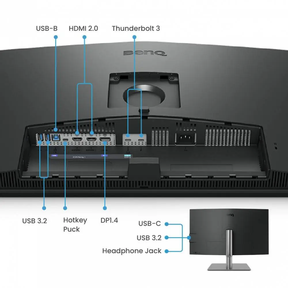 Монитор BenQ PD3225U, 32", Wide IPS, 4K UHD 3840x2160, HDMI, DP, Thunderbolt 3, USB 3.1 Hub, HDR10