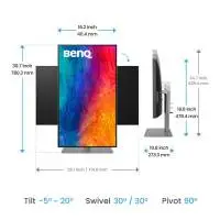 Монитор BenQ PD3225U, 32", Wide IPS, 4K UHD 3840x2160, HDMI, DP, Thunderbolt 3, USB 3.1 Hub, HDR10