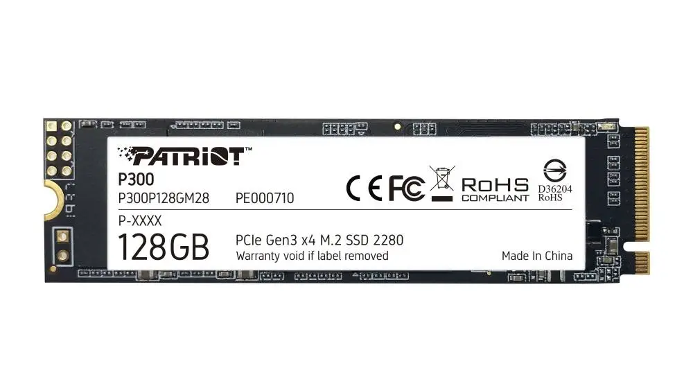 Диск SSD Patriot P300 128GB M.2 2280 PCIe Gen3x4 - P300P128GM28