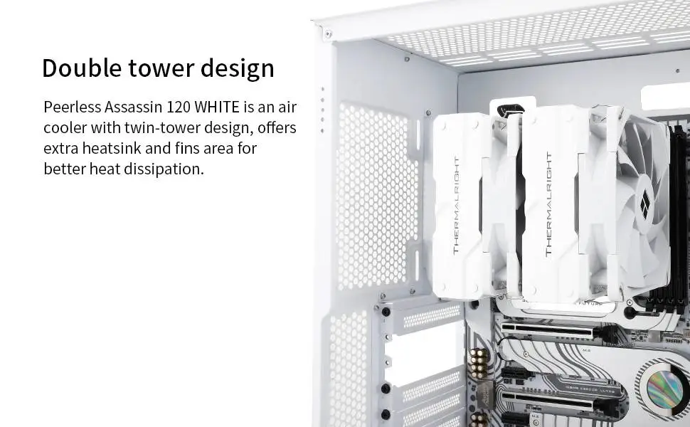 Охладител за процесор Thermalright Peerless Assassin 120 White Dual-Tower