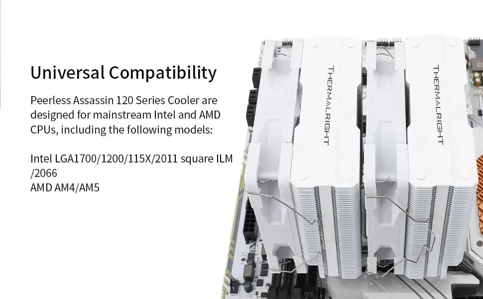 Охладител за процесор Thermalright Peerless Assassin 120 White Dual-Tower