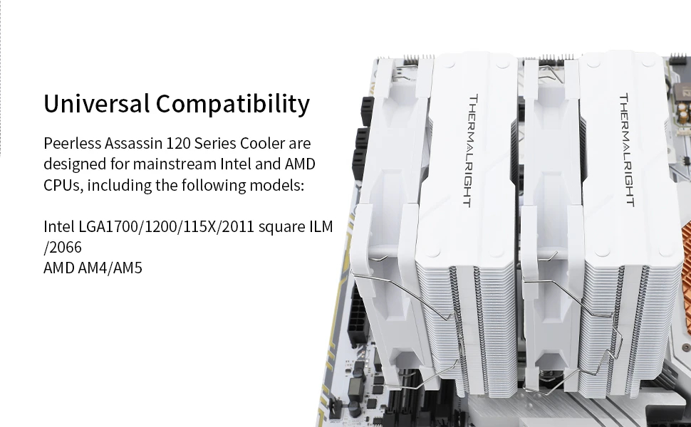 Охладител за процесор Thermalright Peerless Assassin 120 White Dual-Tower