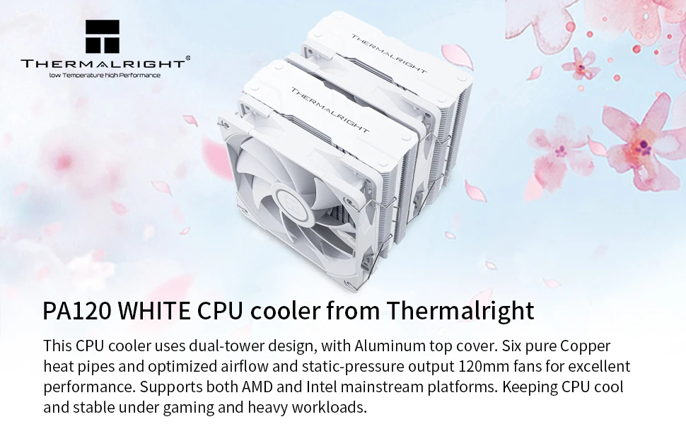 Охладител за процесор Thermalright Peerless Assassin 120 White Dual-Tower