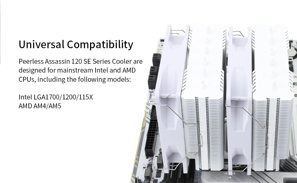 Охладител за процесор Thermalright Peerless Assassin 120 SE ARGB White Dual-Tower CPU Cooler