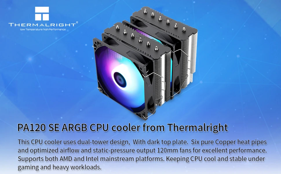 Refroidisseur de processeur Thermalright Peerless Assassin 120 SE ARGB Dual-Tower