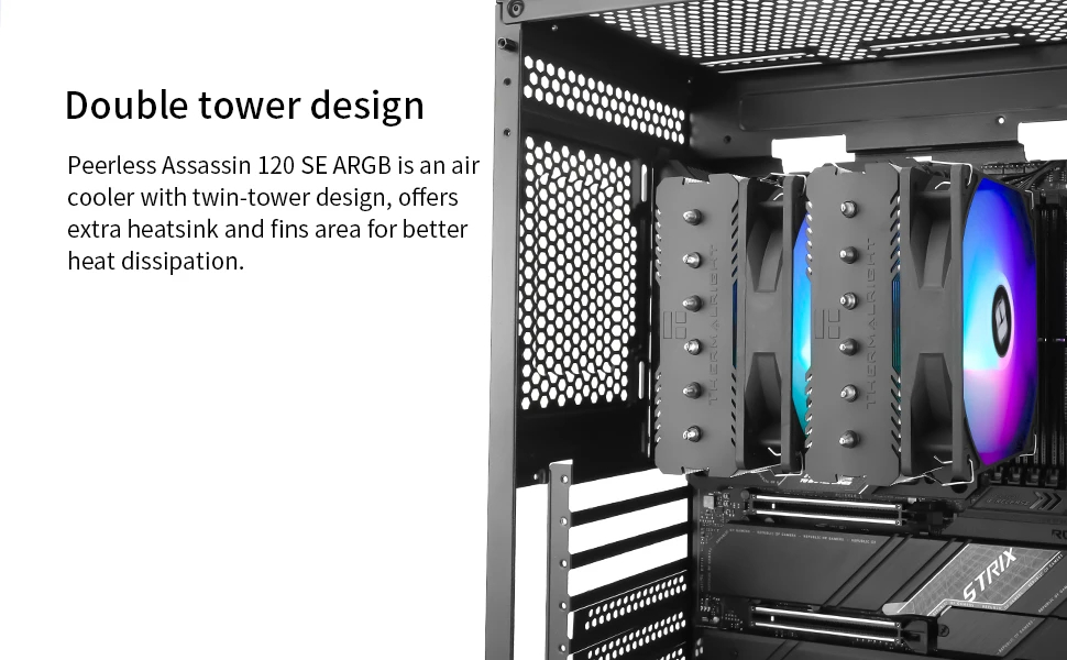 Refroidisseur de processeur Thermalright Peerless Assassin 120 SE ARGB Dual-Tower