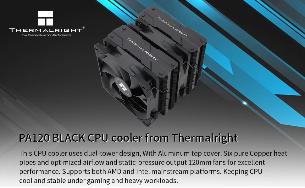 Кулер для процессора Thermalright Peerless Assassin 120 Black Dual-Tower CPU Cooler