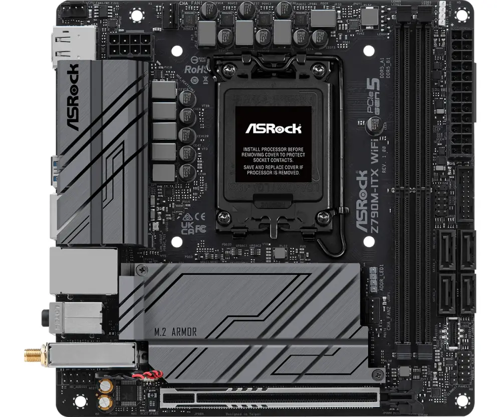 Дънна платка ASRock Z790M-ITX WiFi DDR5 LGA1700