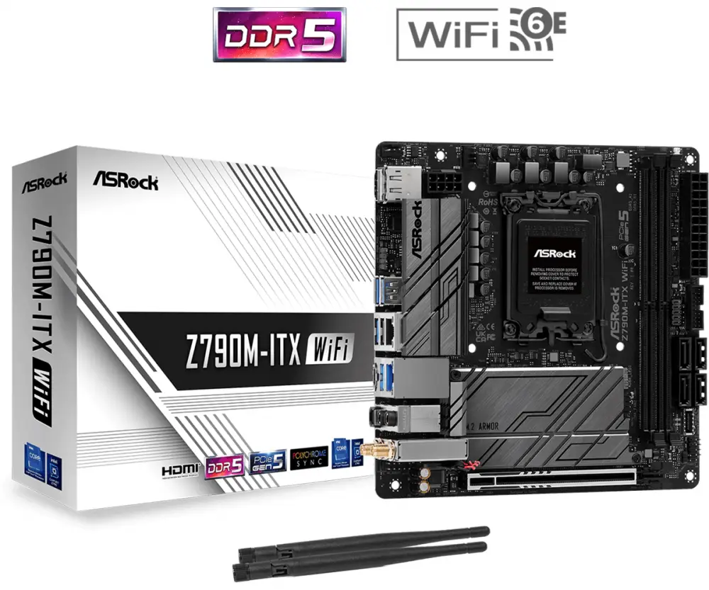 Дънна платка ASRock Z790M-ITX WiFi DDR5 LGA1700