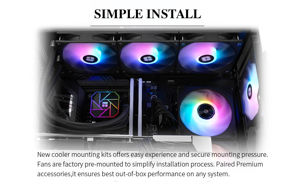 Водно охлаждане за процесор Thermalright Aqua Elite 360 Black A-RGB V3 Water Cooling