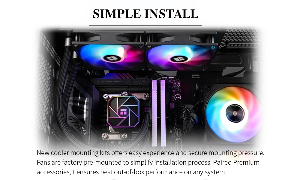 Водно охлаждане за процесор Thermalright Aqua Elite 240 Black A-RGB V3 Water Cooling